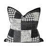 Luxury Vintage Black Chenille Houndstooth Cushion Luxury Vintage Black Chenille Houndstooth Cushion