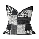 Luxury Vintage Black Chenille Houndstooth Cushion Luxury Vintage Black Chenille Houndstooth Cushion