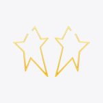Women's Big Star Gold Earrings