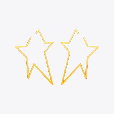 Women's Big Star Gold Earrings