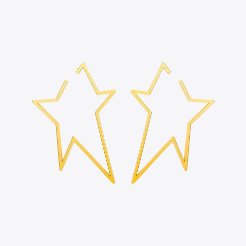 Women's Big Star Gold Earrings Women's Big Star Gold Earrings