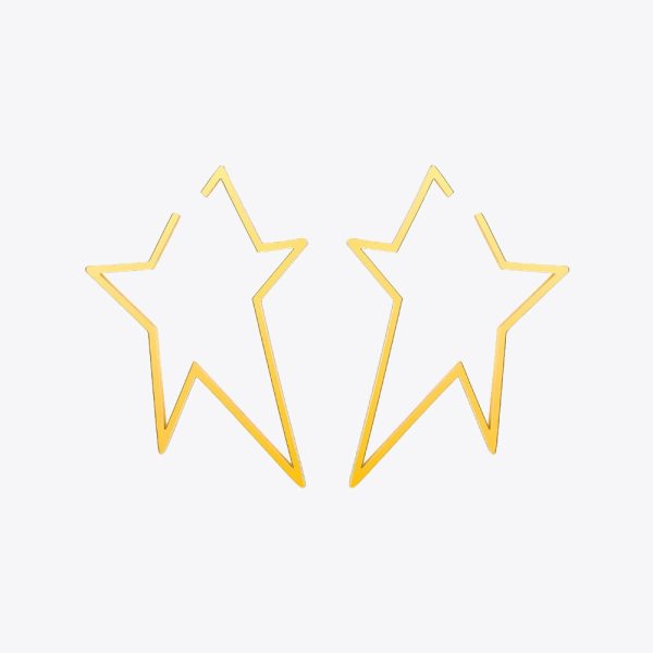 Women's Big Star Gold Earrings Women's Big Star Gold Earrings
