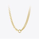 Women's Gold Choker Necklace Linked Chain