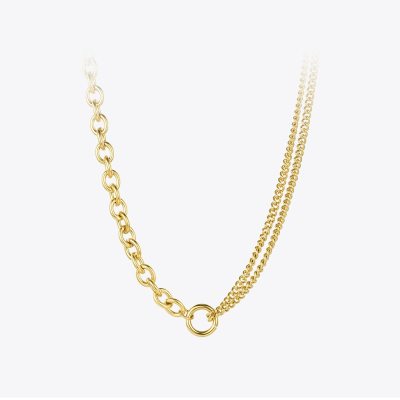Women's Gold Choker Necklace Linked Chain