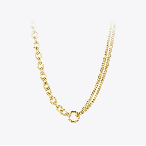 Women's Gold Choker Necklace Linked Chain