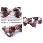 Plaid Dog or Cat Collar with Bow Tie 3
