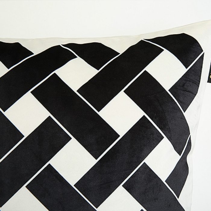 Soft Modern Geometric Velvet Cushion 5