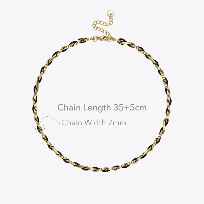 Leather Chain Necklace 3 Leather Chain Necklace 3