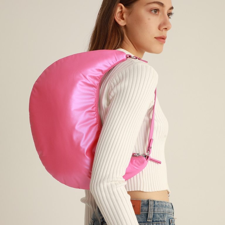 Barley - Half Moon Quilted Shoulder Bag 10