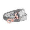Paws Velvet Dog /Cat Adjustable Collar and Leash Set Gray 3 Paws Velvet Dog /Cat Adjustable Collar and Leash Set Gray 3