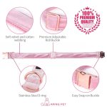 Unique Style Paws Cute Pink Puppy Velvet Dog Collar 3