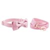 Unique Style Paws Cute Pink Puppy Velvet Dog Collar 5