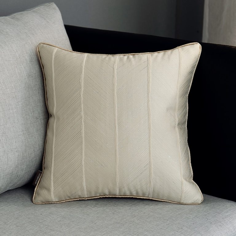 Luxury Ivory Geometric Art Cushion Cover 2