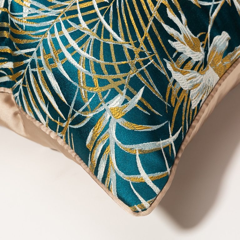 Flora Orchid Jacquard Cushion 5