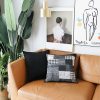 DUNXDECO Cushion Cover Decorative Pillow Case Luxury Vintage Black Chenille Houndstooth Jacquard Art Coussin Sofa Bedding Decor 2 DUNXDECO Cushion Cover Decorative Pillow Case Luxury Vintage Black Chenille Houndstooth Jacquard Art Coussin Sofa Bedding Decor 2