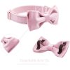 Unique Style Paws Cute Pink Puppy Velvet Dog Collar 2