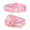 Cute Pink Puppy Velvet Dog Collar