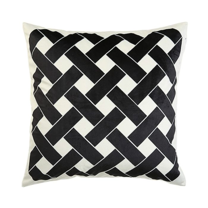 Soft Modern Geometric Velvet Cushion 2
