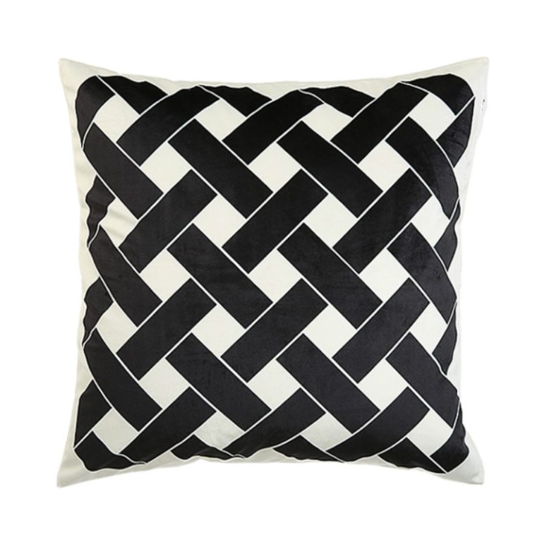 Soft Modern Geometric Velvet Cushion 2