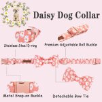 Summer Daisy Dog Collar and Bow Tie 2