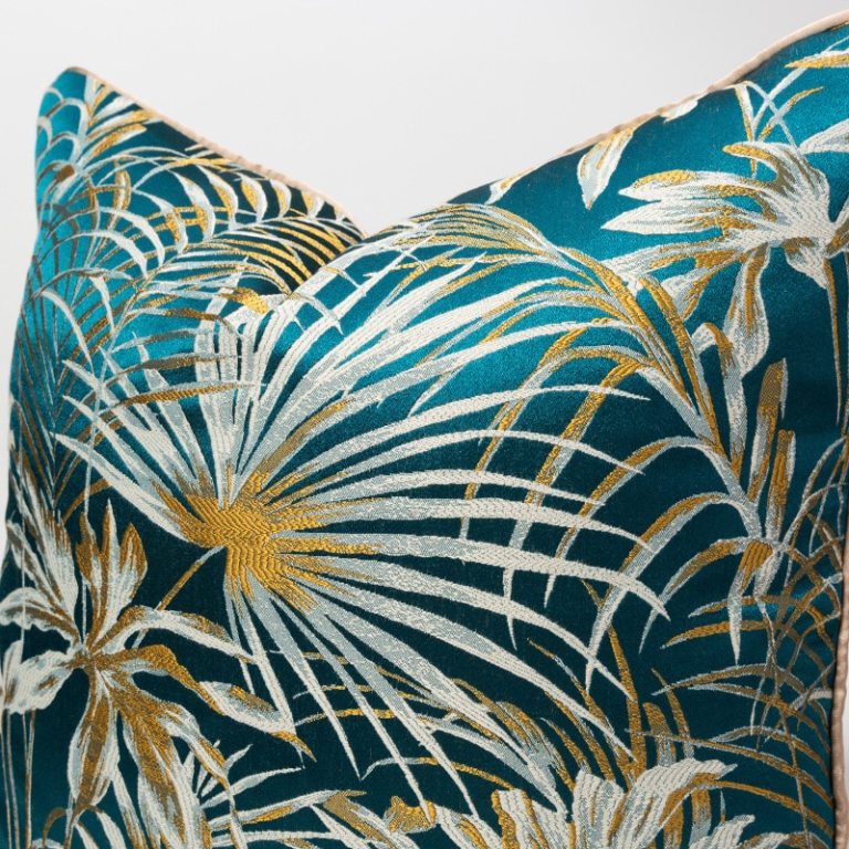 Flora Orchid Jacquard Cushion 3