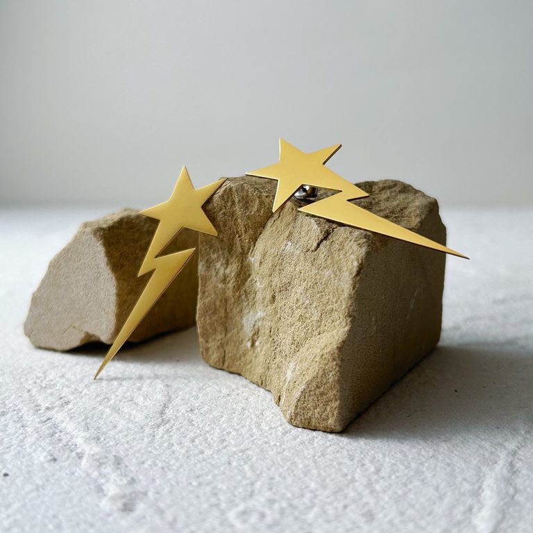 Lightning Drop Star Earrings 4