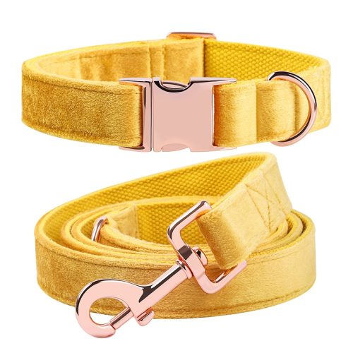 Yellow Velvet Pets Collar