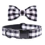 Checker Pet Collar plus Leash with Bow Tie Checker Pet Collar plus Leash with Bow Tie