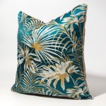 Flora Orchid Jacquard Cushion 2