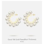 Pearl Hoop Earrings 7