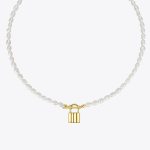 Natural Pearl Chain Choker Necklace 5