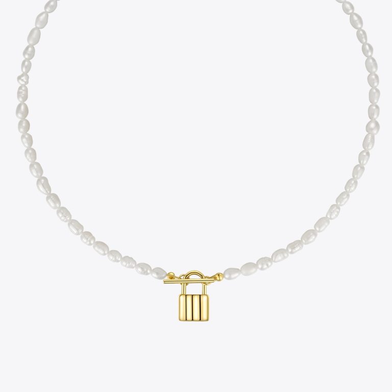 Natural Pearl Chain Choker Necklace 5