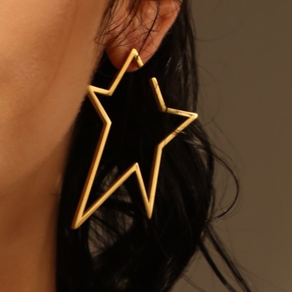 Big Star Gold Earrings 2 Big Star Gold Earrings 2