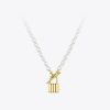 Women's Natural Pearl Chain Choker Necklace Women's Natural Pearl Chain Choker Necklace