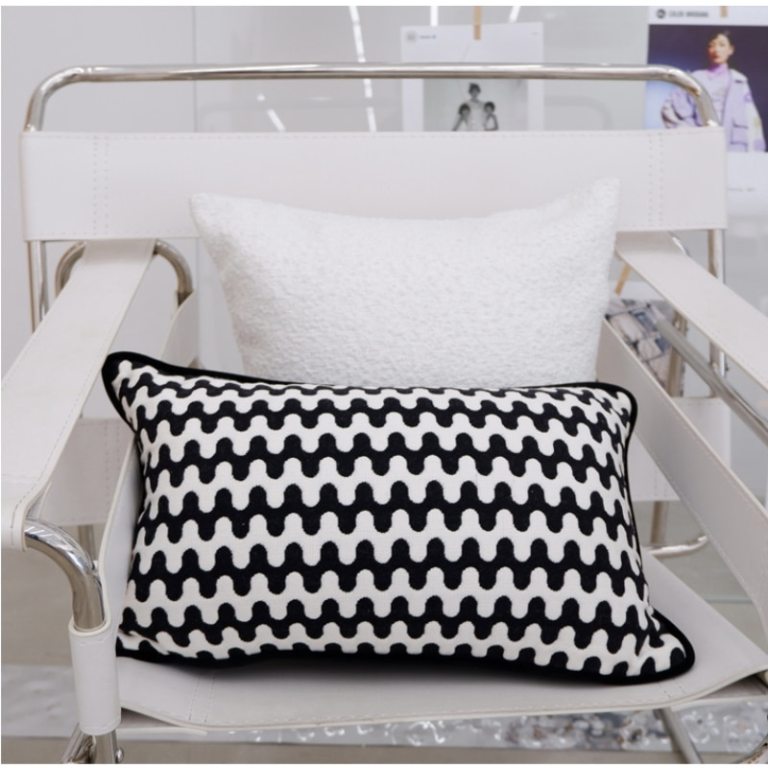 Industry Black & White Art Cushion Cover 3