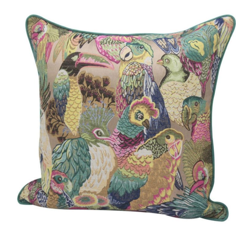 Jungle Birds Jacquard Art Cushion 3