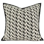 Geo Square Jacquard Cushion Cover 1