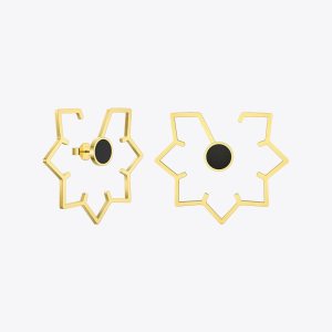 Women's Maple Leaf Geometric Stud Earrings