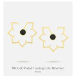 Maple Leaf Geometric Stud Earrings 5
