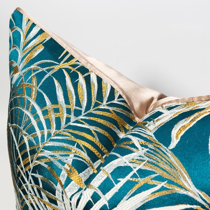 Flora Orchid Jacquard Cushion 4