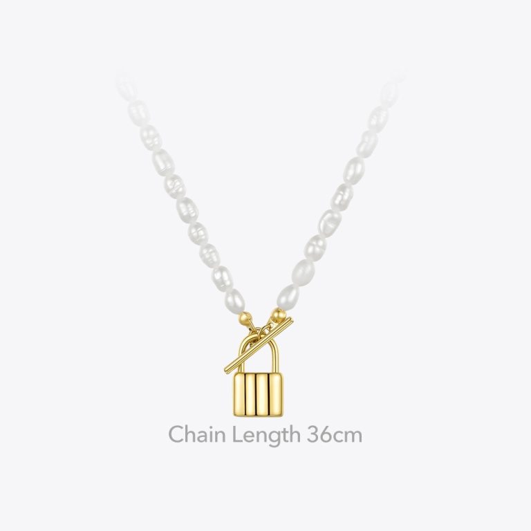 Natural Pearl Chain Choker Necklace 3