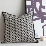 Geo Square Jacquard Cushion Cover 3