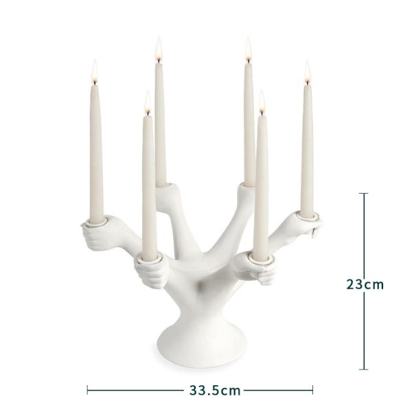 Nordic White Candle Holders Ornaments Ins Table Wedding Centerpieces Candlestick Candlelight Dinner Props Mumluk Birthday Gift 3