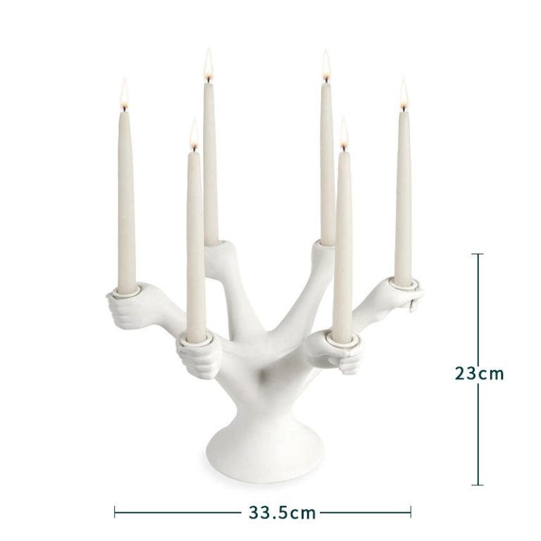 Nordic White Candle Holders Ornaments Ins Table Wedding Centerpieces Candlestick Candlelight Dinner Props Mumluk Birthday Gift 3