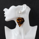 FishSheep Trendy Leopard Geometric Acrylic Drop Earrings For Women Vintage Big Irregular Long Dangle Earring Fashion Jewelry 6
