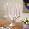Nordic White Candle Holders Ornaments Ins Table Wedding Centerpieces Candlestick Candlelight Dinner Props Mumluk Birthday Gift 2