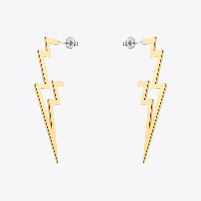 Earrings Thunder Star - In Stainless Steel or Gold 1 Earrings Thunder Star - In Stainless Steel or Gold 1