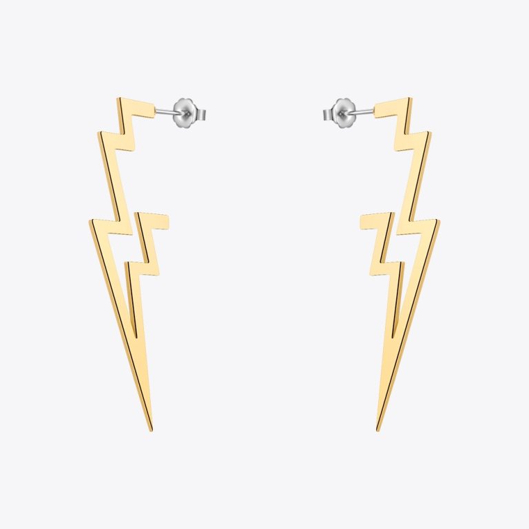 Earrings Thunder Star - In Stainless Steel or Gold 1