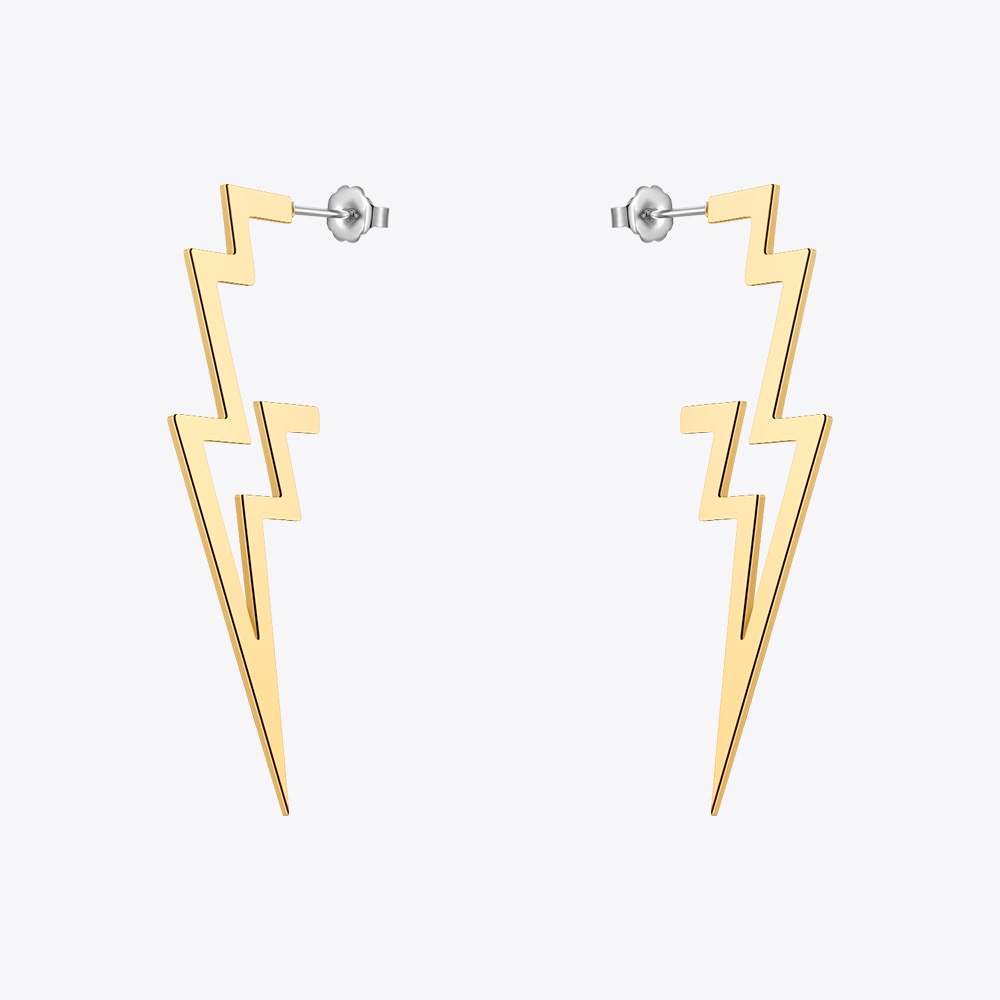 Earrings Thunder Star - In Stainless Steel or Gold 1