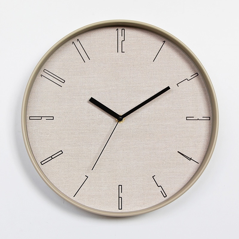 12 Inch Wall Clock Nordic Household Mute Living Room Bedroom Minimalist Modern Decorative Wall Watch Quartz Round Clocks 3
